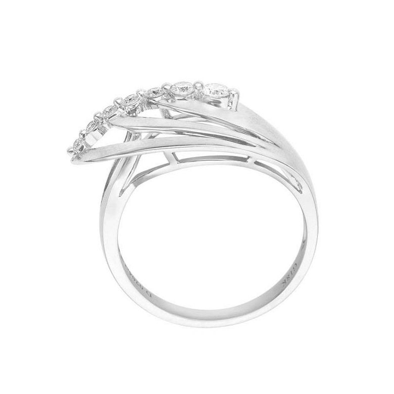 Anello Donna - Oro bianco 3.75gr - Diamanti 0.204ct - 3