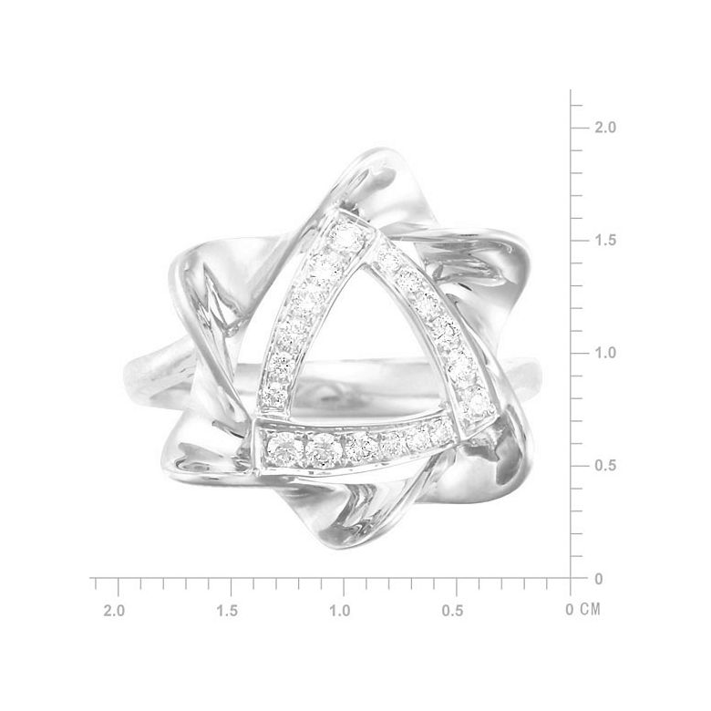 Anello Donna - Oro bianco 4.92gr - Diamanti 0.21ct - 2