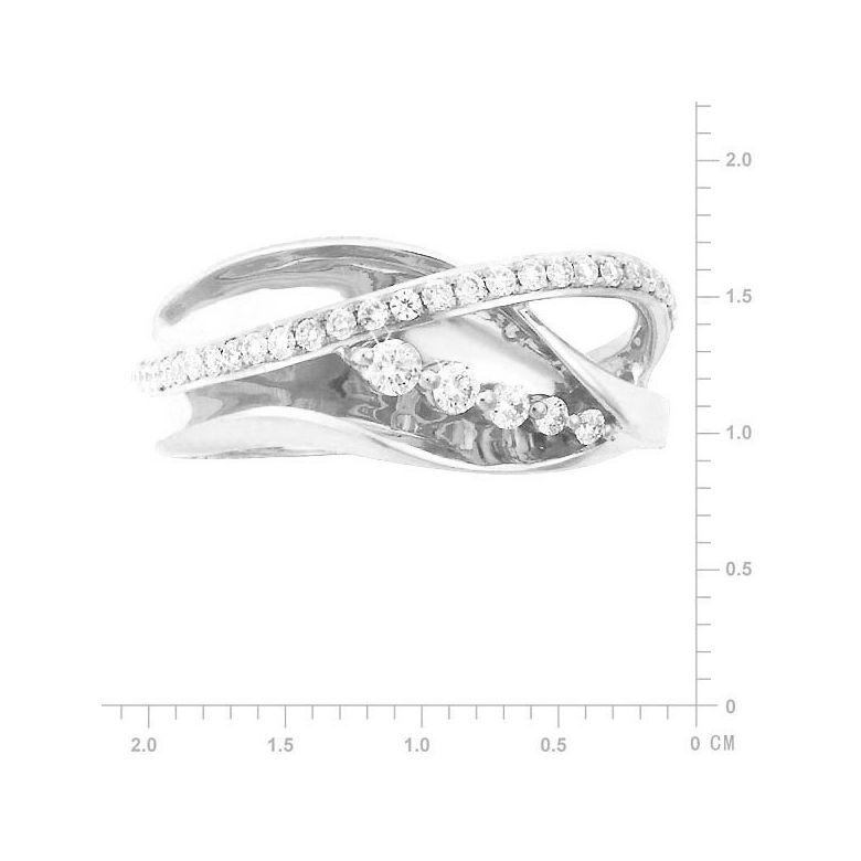 Anello Donna - Oro bianco 4.65gr - Diamanti 0.33ct - 3
