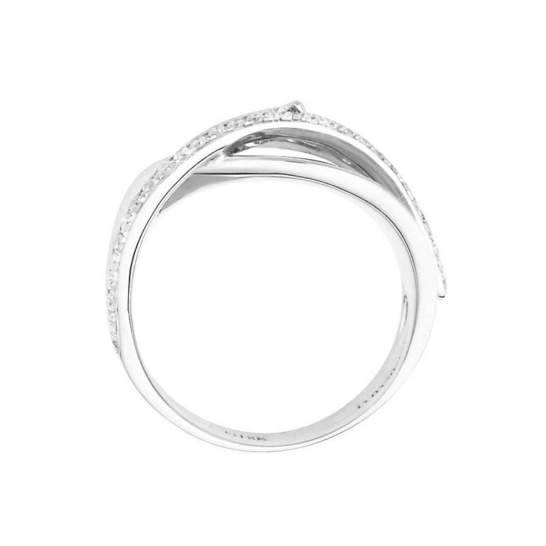 Anello Donna - Oro bianco 4.65gr - Diamanti 0.33ct - 4
