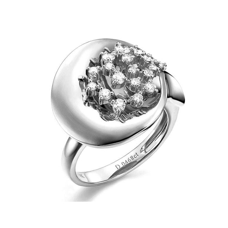 Anello Donna - Oro bianco 8.10gr - Diamanti 0.468ct - 1
