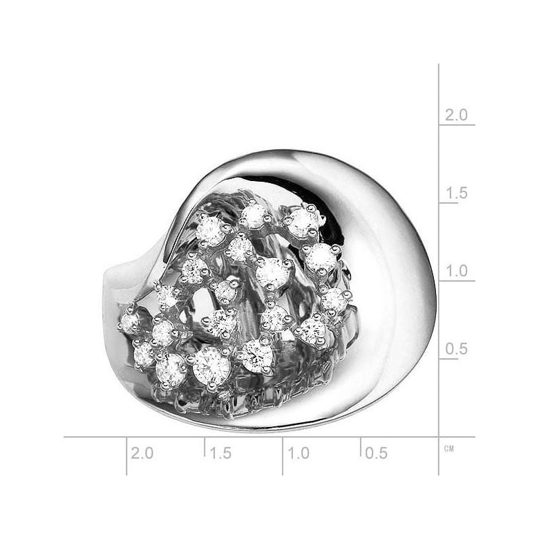 Anello Donna - Oro bianco 8.10gr - Diamanti 0.468ct - 2