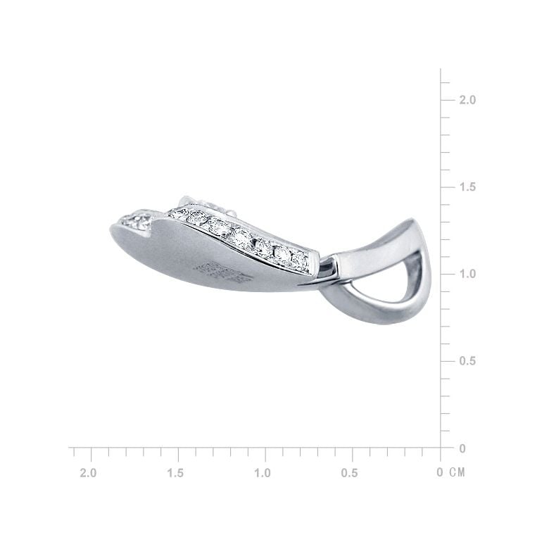 Ciondolo - Oro bianco 3.45gr - Diamanti 0.230ct - 2