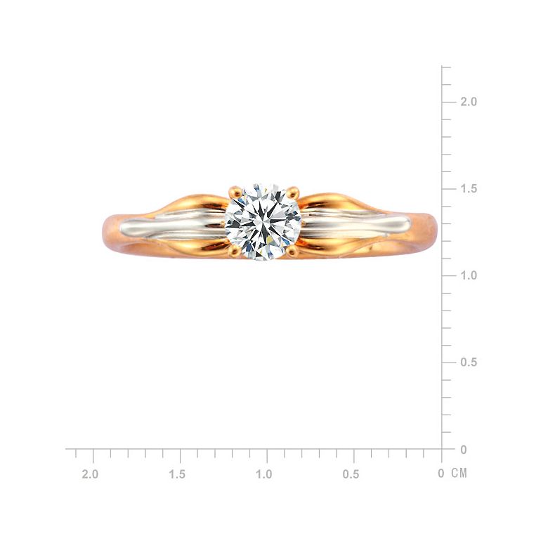 Anello Davana - Diamante Solitario, Oro Rosa & Bianco 18ct | Gemperles - 2