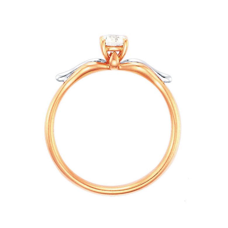 Anello Davana - Diamante Solitario, Oro Rosa & Bianco 18ct | Gemperles - 3