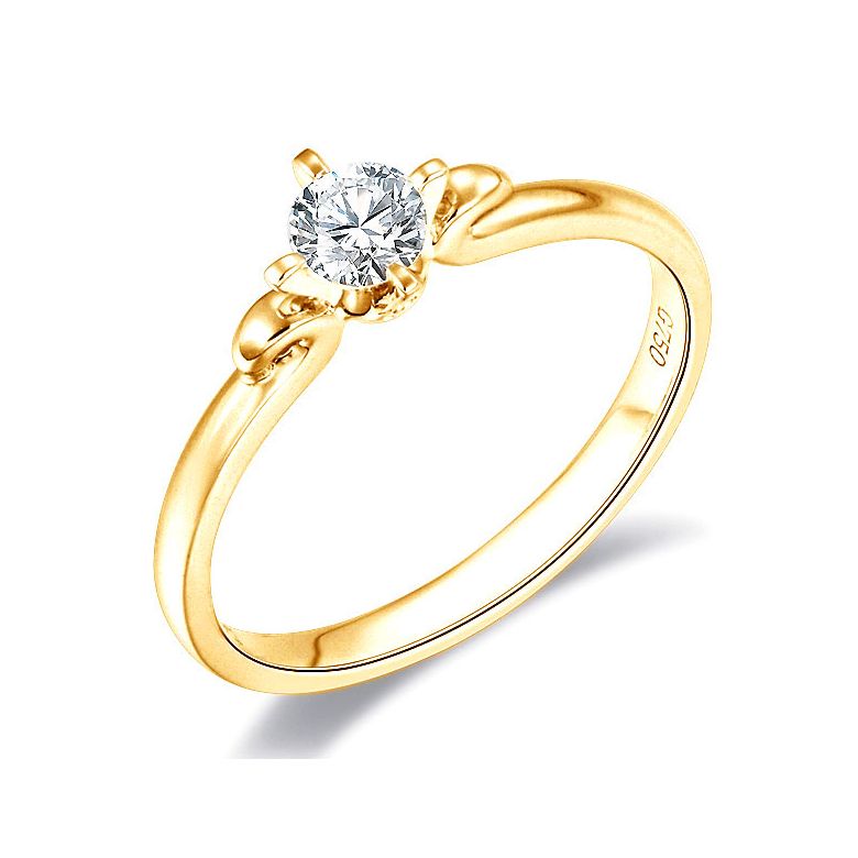 Anello di Fidanzamento Weston - Oro Giallo e Diamante Solitario | Gemperles - 1