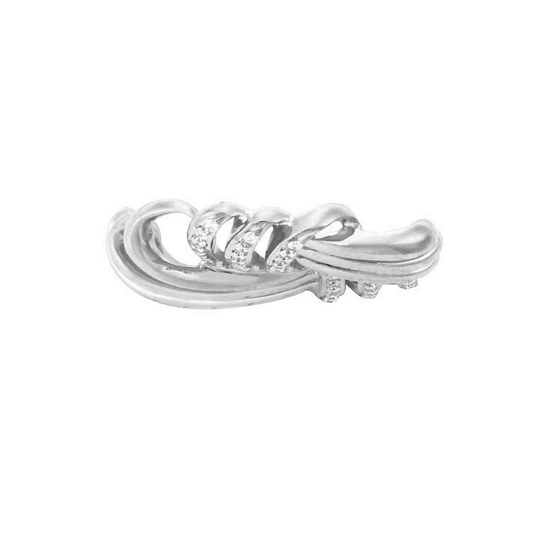 Ciondolo - Oro bianco 3.43gr - Diamanti 0.160ct - 2
