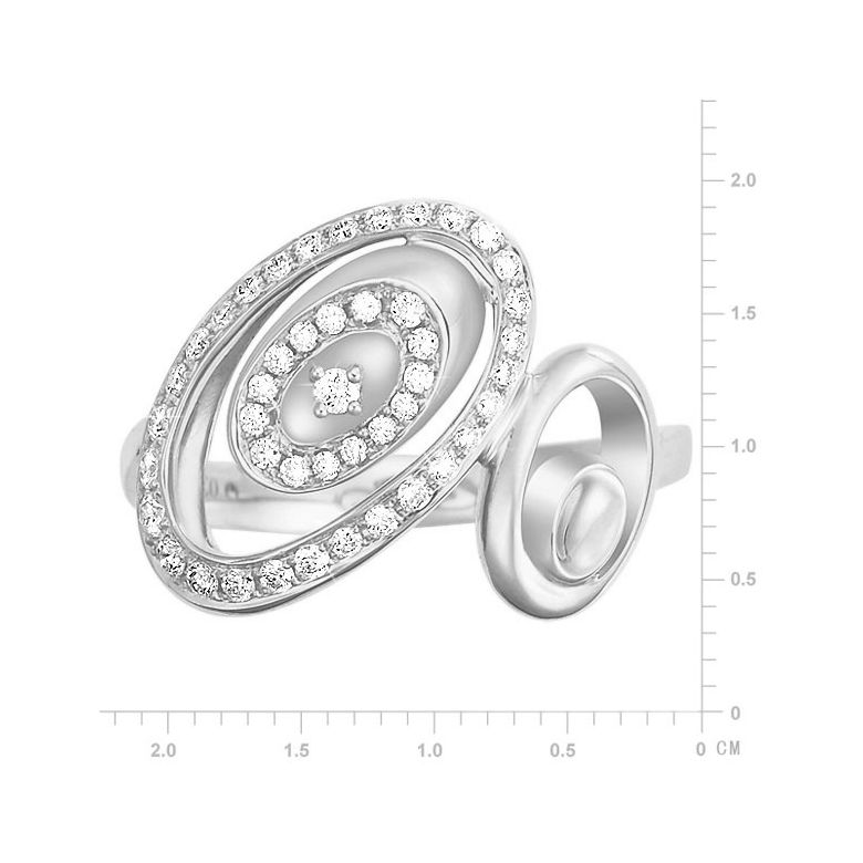 Anello Donna - Oro bianco 3.90gr - Diamanti 0.280ct - 3
