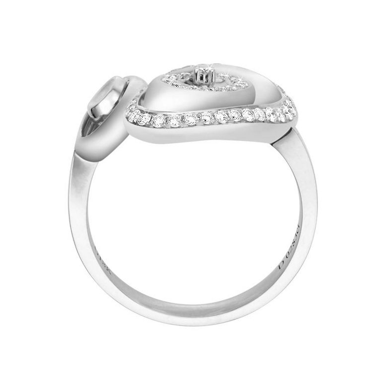 Anello Donna - Oro bianco 3.90gr - Diamanti 0.280ct - 5