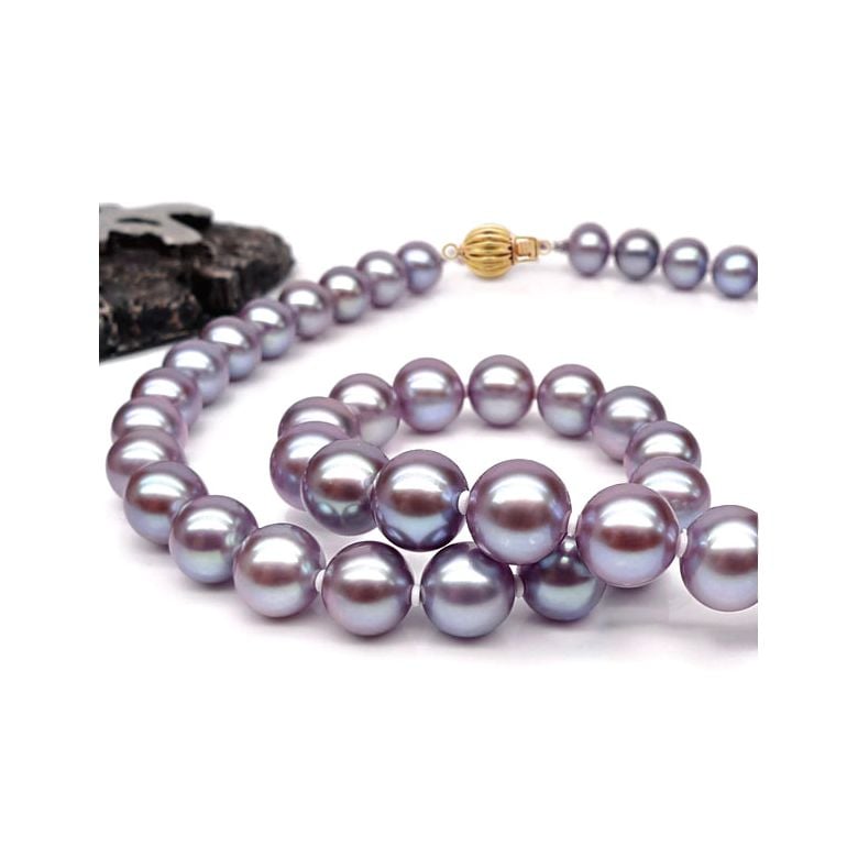 Collana Florida  - Perle d'Acqua Dolce Lavanda/Viola - 7.5/8mm, AAA - 3