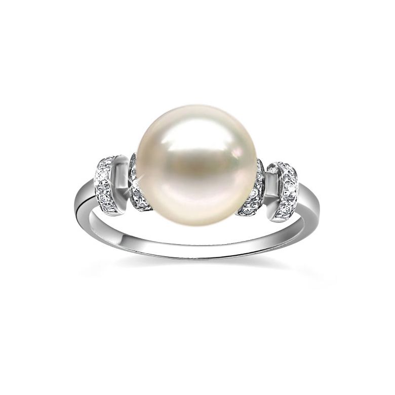 Anello Rigoletto - Oro Bianco 18kt e Perla d'Acqua Dolce - 2