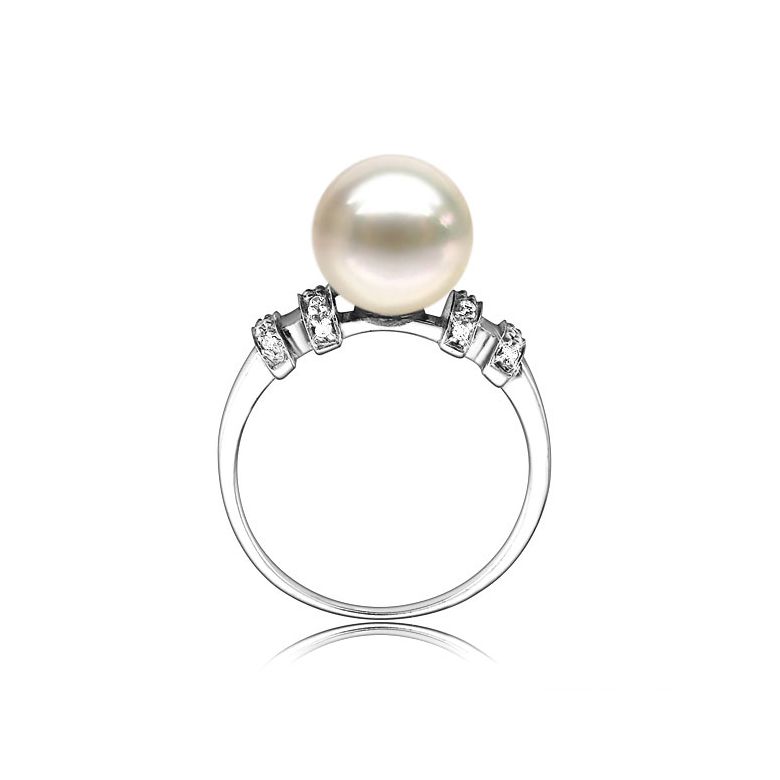 Anello Rigoletto - Oro Bianco 18kt e Perla d'Acqua Dolce - 3