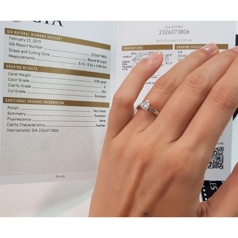 Anello di Fidanzamento L'Amour - Oro Giallo e Diamante Solitario | Gemperles - 4