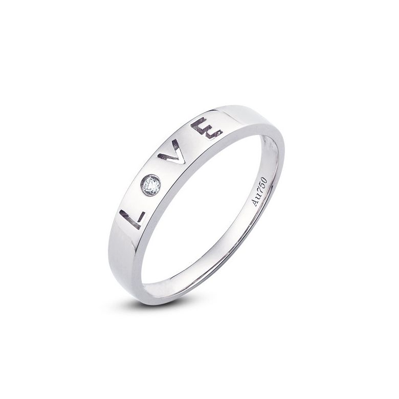 Fedi Nuziali Love for Ever & Essential - Oro Bianco e Diamante - 4