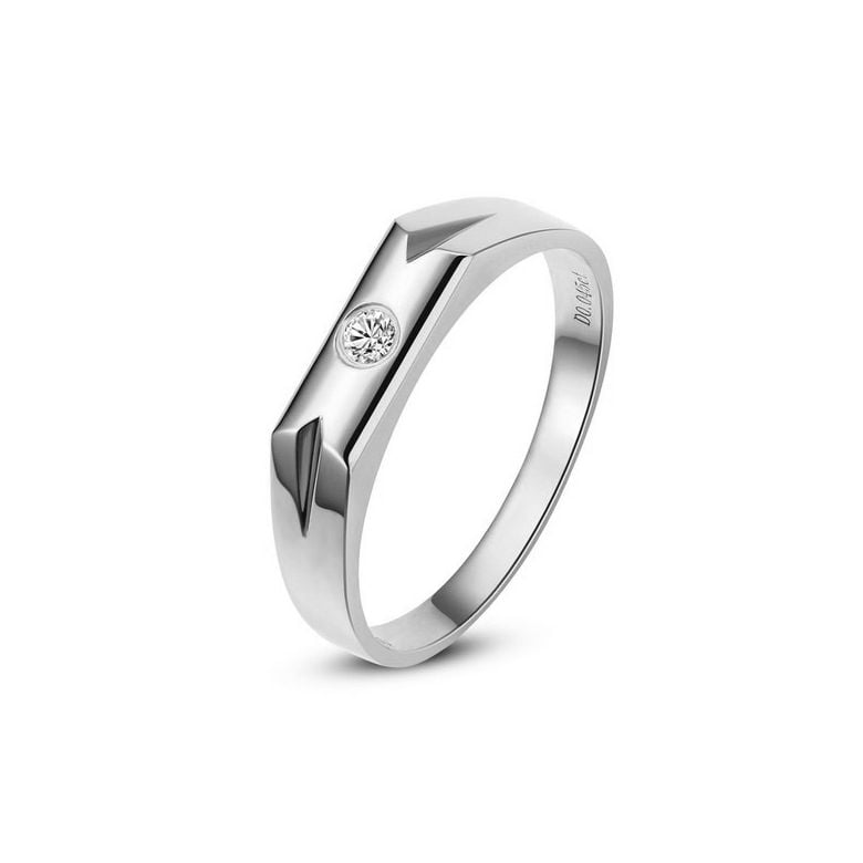 Fede Donna - Oro bianco 2.06gr - Diamante 0.032ct - 1