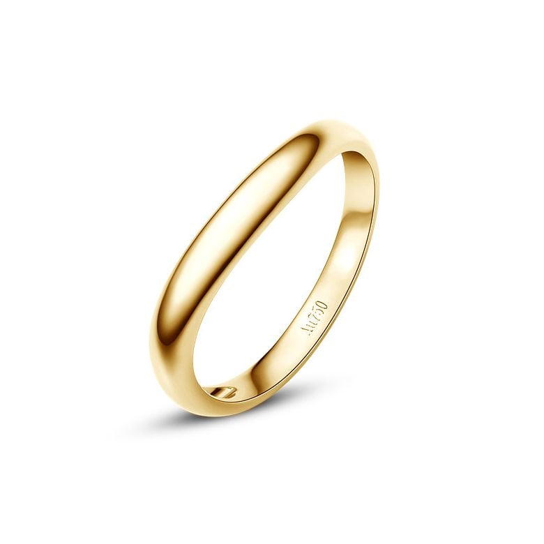 Fede nuziale uomo. Oro giallo 3.00gr - Diamante 0.009ct | Viktor - 1