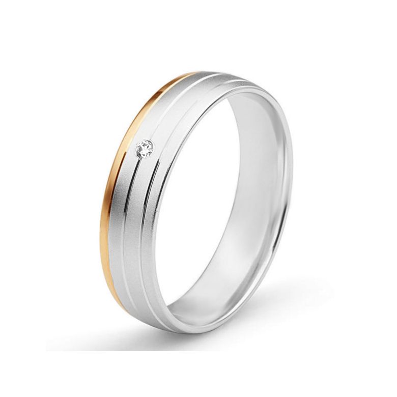 Fede Donna - 2 Ori 3.10gr - Diamanti 0.015ct - 1