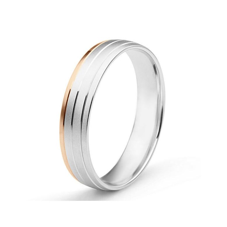 Fede Uomo - 2 Ori 5.50gr oro bianco e rosa - 1