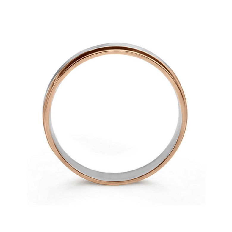 Fede Uomo - 2 Ori 5.50gr oro bianco e rosa - 3