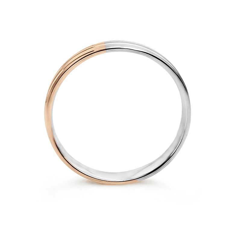 Fede Uomo - 2 Ori 4.00gr oro bianco e rosa - 4