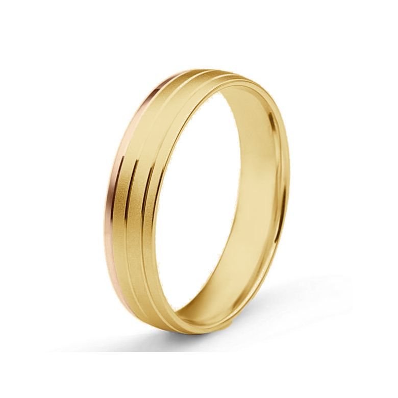 Fede Uomo - 2 Ori 5.50gr oro giallo e rosa - 1