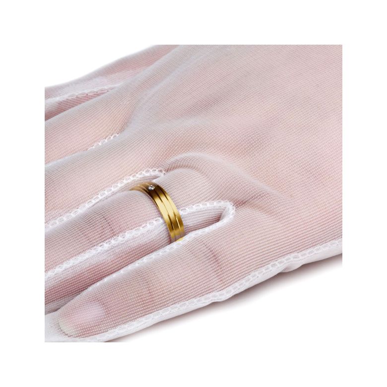 Fede Donna - 2 Ori 3.10gr - Diamanti 0.015ct oro giallo e rosa - 2