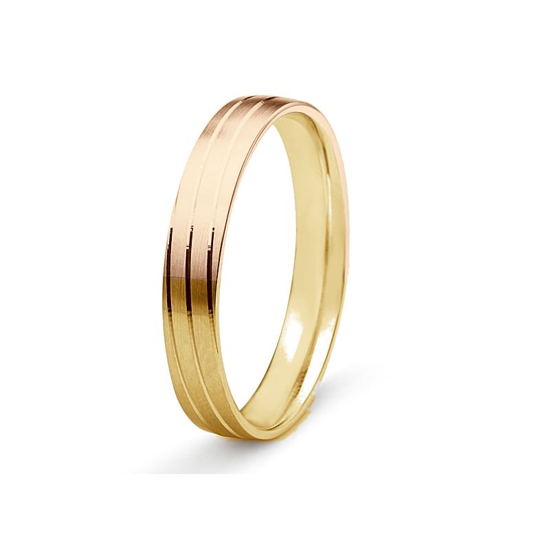 Fede Uomo - 2 Ori 4.00gr oro giallo e rosa - 1