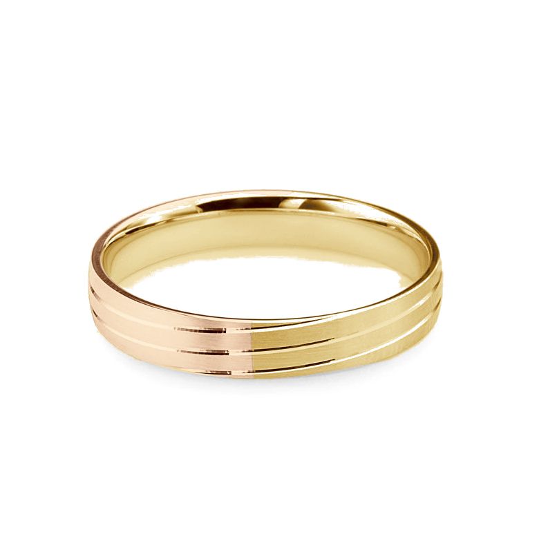 Fede Uomo - 2 Ori 4.00gr oro giallo e rosa - 3