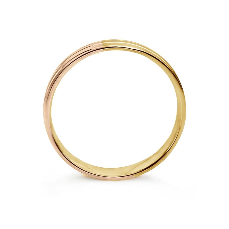 Fede Uomo - 2 Ori 4.00gr oro giallo e rosa - 4