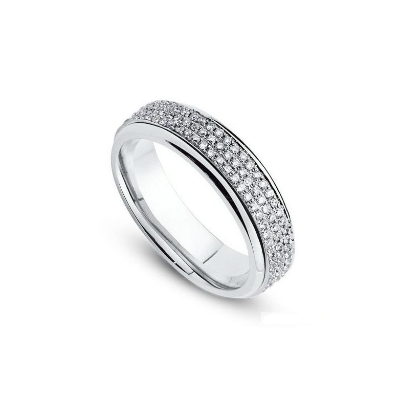 Fede Donna - Oro bianco 5.60 - Diamanti 0.653ct - 1