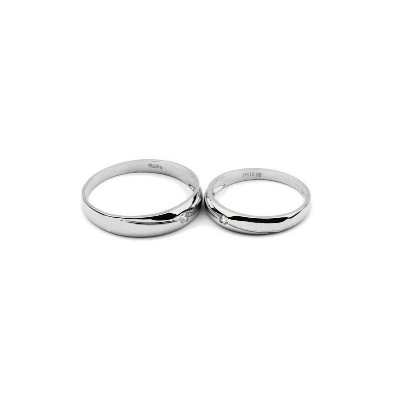 Fedi Nuziali Coralis & Marteen - Platino PT950 e Diamante - 1
