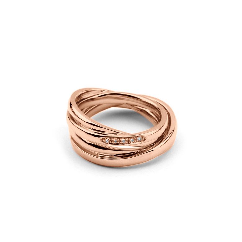 Fedi Nuziali Marthe & Orli - Oro Rosa, Diamanti - 3
