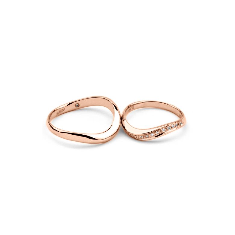 Fedi Nuziali Garance & Ginger - Anelli Oro Rosa & Diamanti - 2