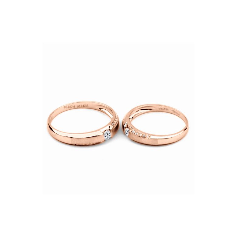 Fedi Nuziali Dietrich & Colin - Oro Rosa & Diamanti - 2