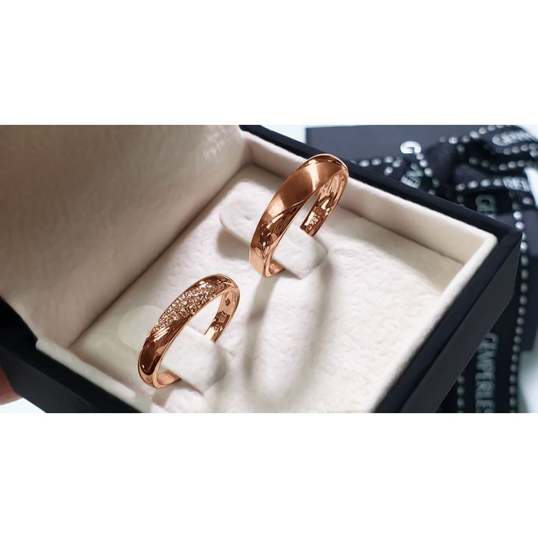Fedi Nuziali Autour de moi - Oro Rosa e Diamanti - 2
