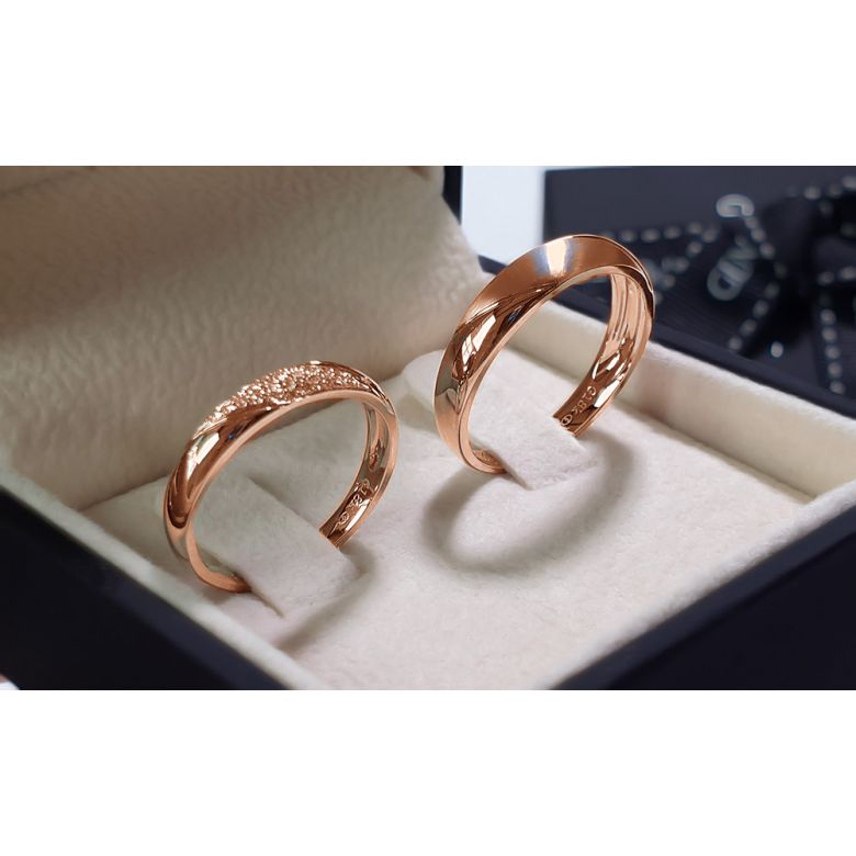 Fedi Nuziali Autour de moi - Oro Rosa e Diamanti - 4