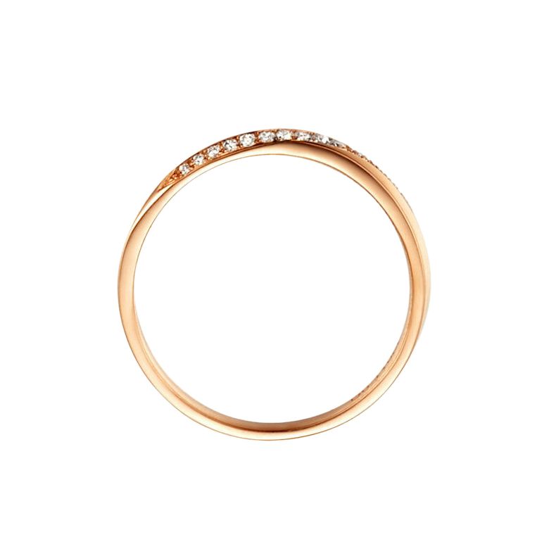 Fede Nuziale da Donna Aurelia - Oro Rosa e Diamanti - 7
