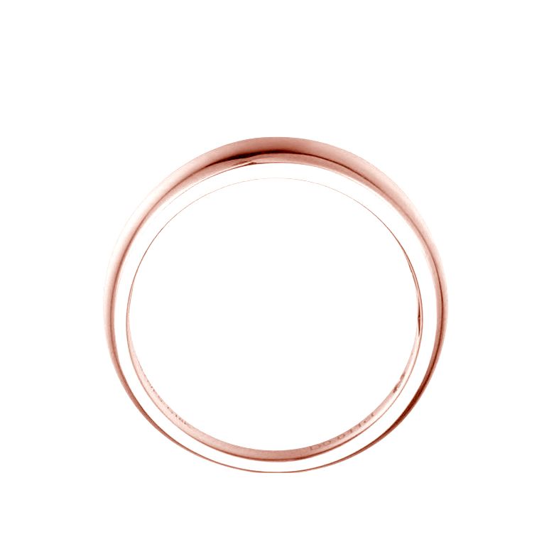 Fede Nuziale Bombata Corey - Anello Uomo Oro Rosa 18kt & Diamante - 4
