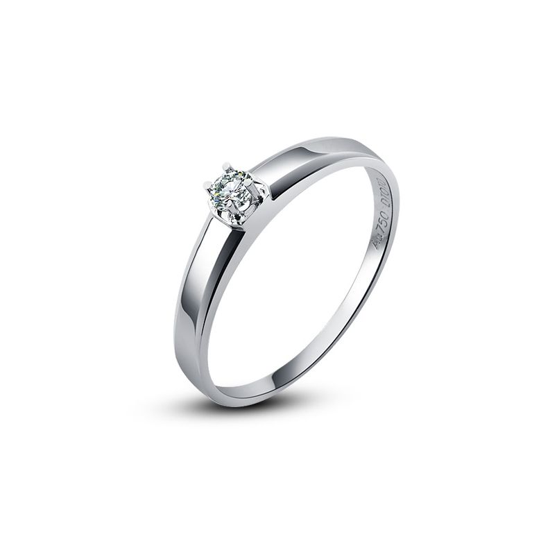 Fede Nuziale Classica Kent - Platino e Diamante - 1