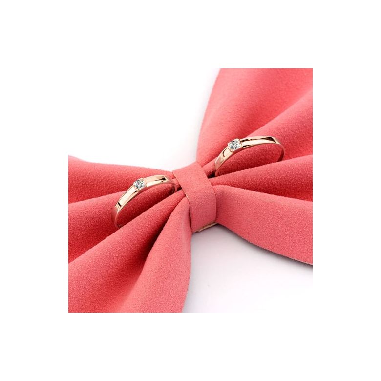 Fede Nuziale Classica Cicely - Oro Rosa e Diamante - 4