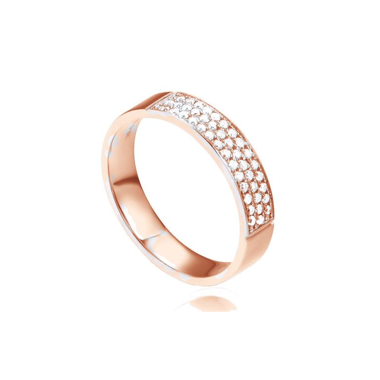 Fede Nuziale Jaq - Anello Donna Oro Rosa Lucido - 1