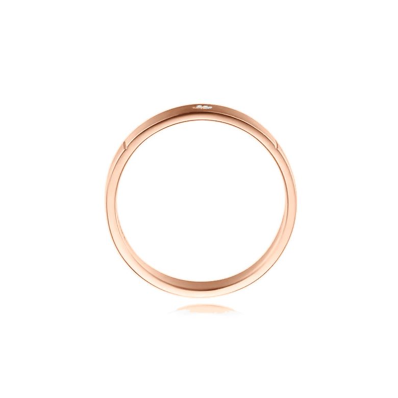 Fede Nuziale Hare - Anello Uomo Oro Rosa Lucido/Spazzolato - 4
