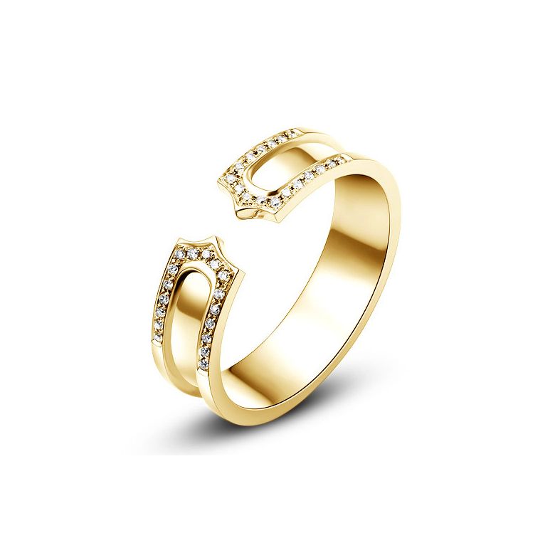 Fede Nuziale da Donna Otsara - Oro Giallo 18kt, Diamanti - 1