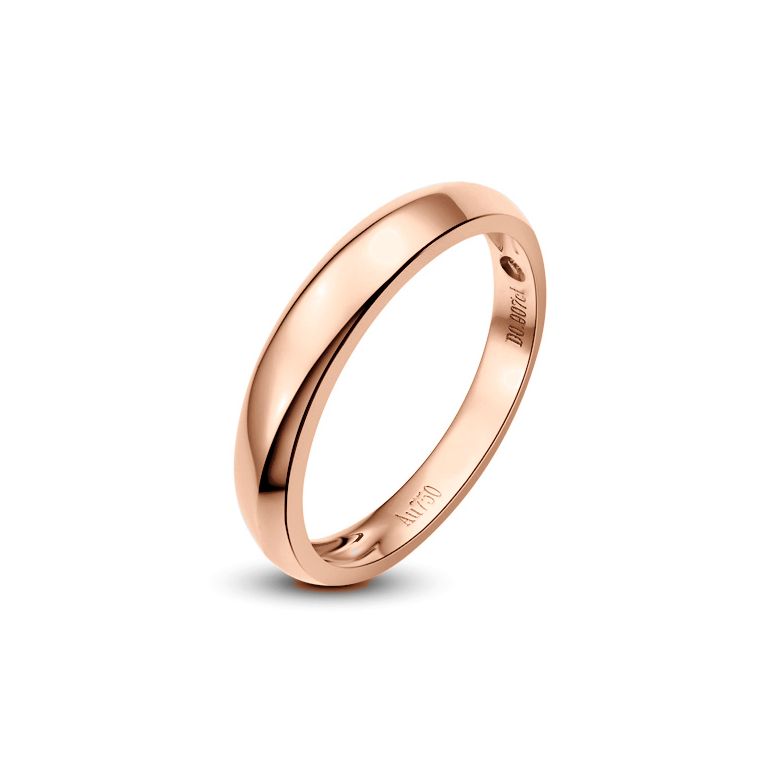 Fede nuziale Uomo. Oro rosa. Diamante 0.007ct - 1