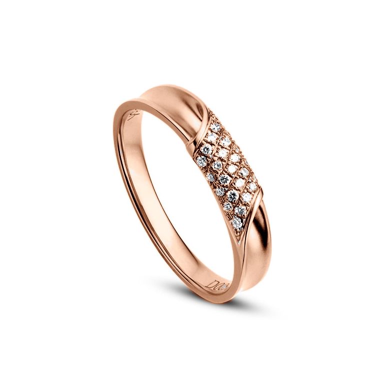 Fede Nuziale Donna Chloé - Fedina Oro Rosa & Diamanti - 1
