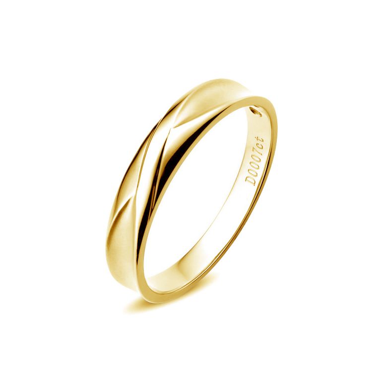 Fede Nuziale Uomo Barrett - Oro Giallo 18kt e Diamante VS/G - 2