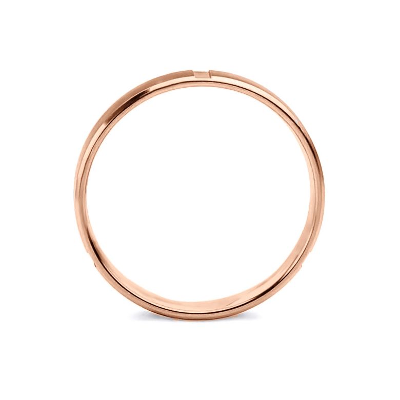 Fede nuziale d'eccezione Uomo - Nastro piatto spazzolato e opaco - Oro rosa | Cynan - 6