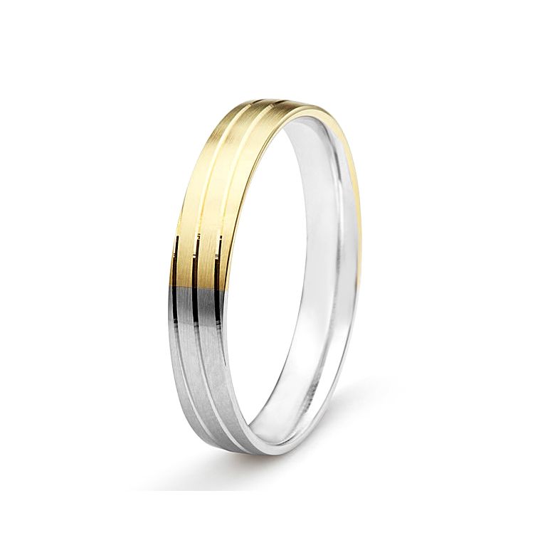 Fede Uomo - 2 Ori 4.00gr - Diamanti 0.018ct - 1