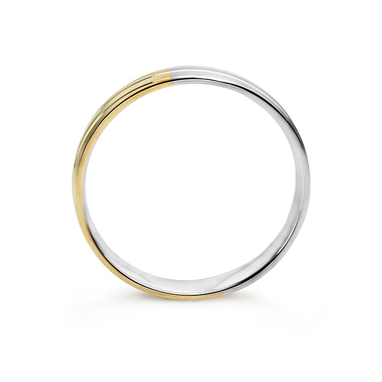 Fede Uomo - 2 Ori 4.00gr - Diamanti 0.018ct - 4