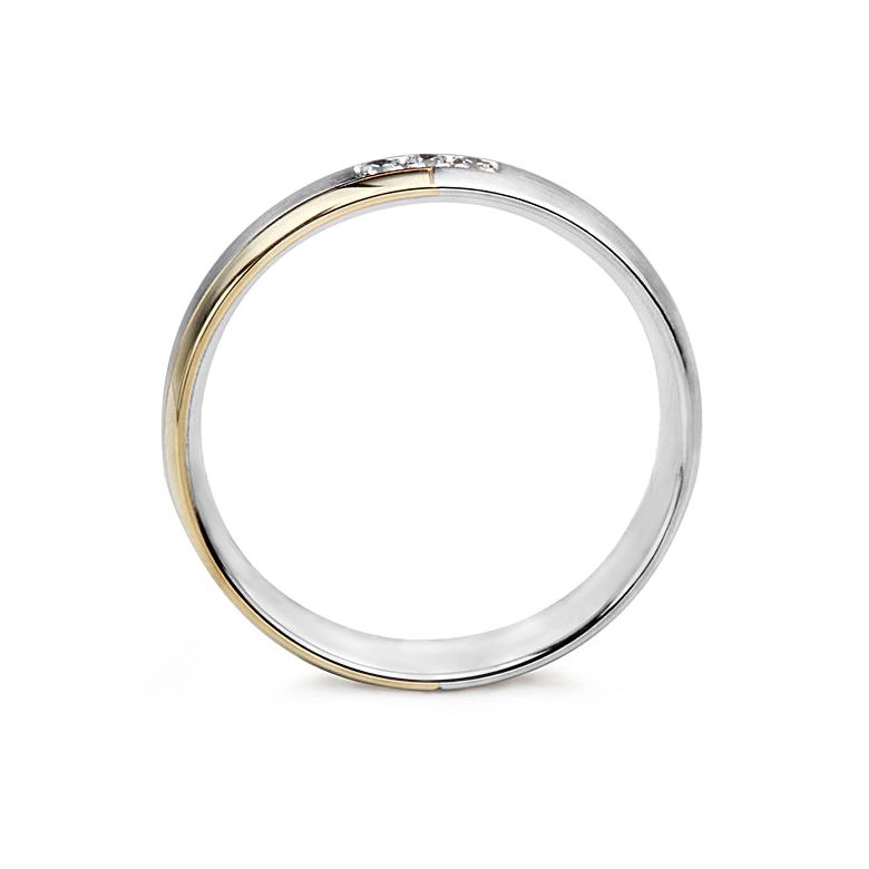Fede Nuziale Méli Mélo da Donna - Oro Bianco, Giallo e Rosa 18kt - 5